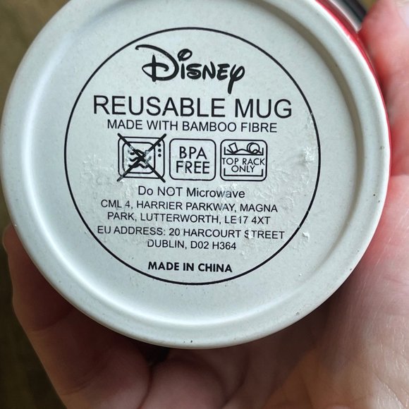 Disney Christmas Mickey and Minnie Mouse Bamboo Travel Mug, Red, Holiday NEW - Picture 7 of 11